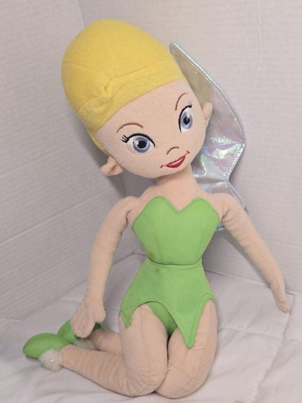 Disney Brand Fairies Tinkerbell 18" Plush Doll Peter Pan toy stuffed vintage